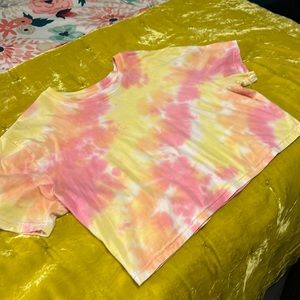 Volcom cropped tie die shirt